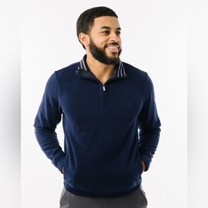 Men's Navy Meridian 1/4 Zip Sweater